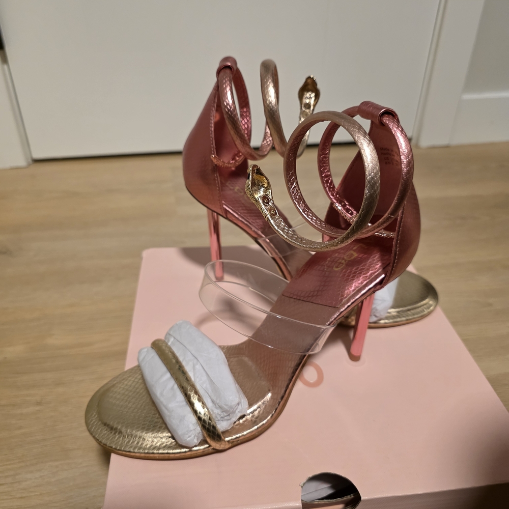Aldo Metallic Gold and Pink Heels